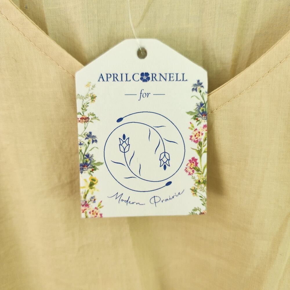 April Cornell for Modern Prairie Size M Cotton Eden Slip Dress Relaxed Ruffled - Picture 8 of 9